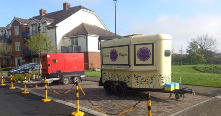 crepe wagon in driveway